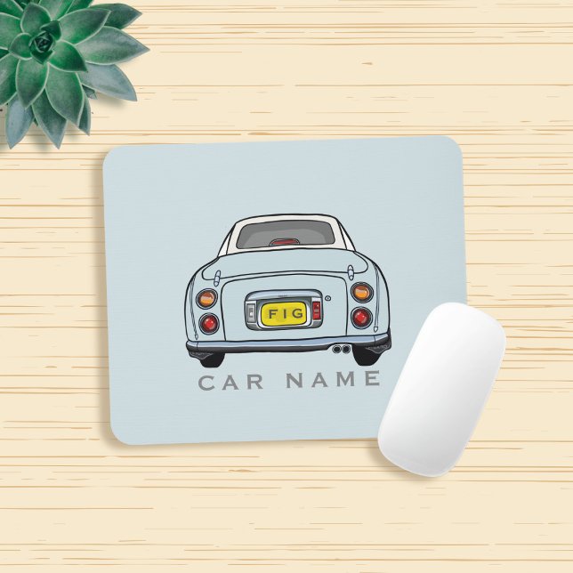 Figarations Pale Aqua Figaro Car Mouse Pad (Love pale aqua figaros and need a mouse mat? Add your name to this one!)