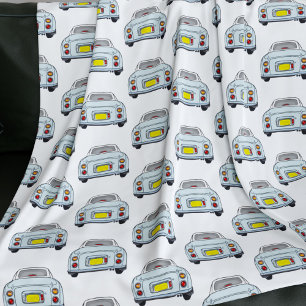 Figarations Pale Aqua Figaro Car Pattern Fleece Blanket