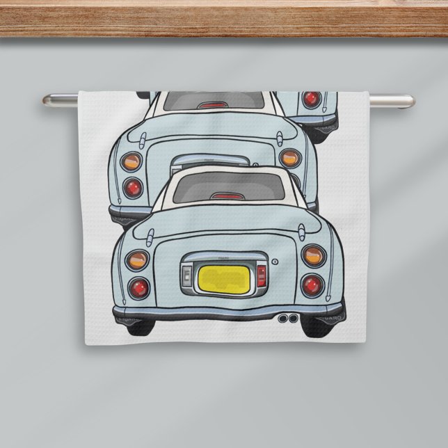 Figarations Pale Aqua Figaro Convoy Kitchen Towel (If you love pale aqua figaro cars and kitchen towels, this is the kitchen towel for you)