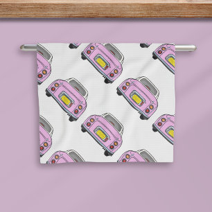 Figarations Pink Figaro Car Pattern Kitchen Towel