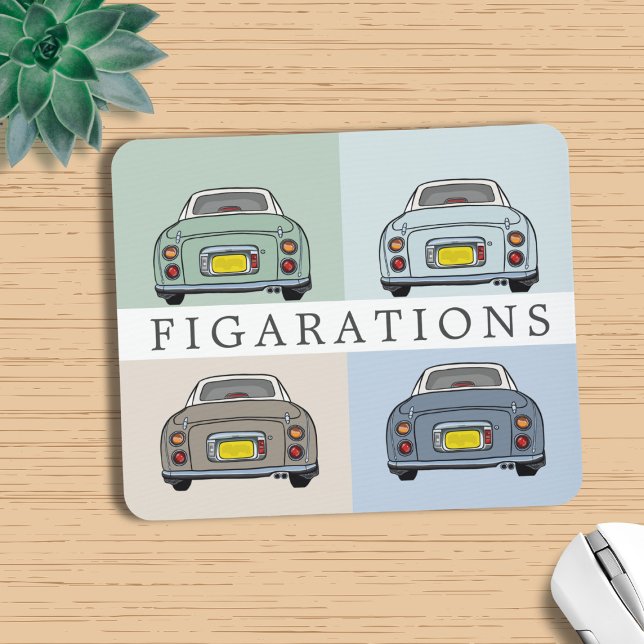 Figarations Seasons of Figaro Car Personalised Mouse Pad (Love figaros and need a mouse mat? Add your name to this one!)