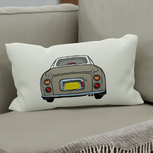 Figarations Topaz Mist Figaro Car Plaid Silhouette Lumbar Cushion