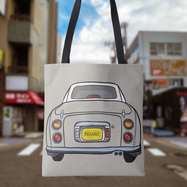 Figarations Topaz Mist Figaro Car Tote Bag (Add your car reg number or figgy car name to this cute topaz mist figaro car tote bag)