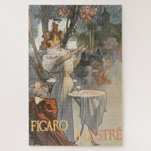Figaro – Art Nouveau Elegance by Alphonse Mucha Jigsaw Puzzle
