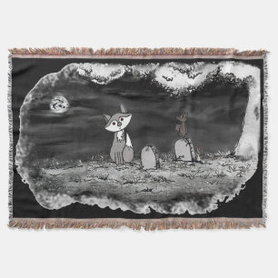figdewdrop Fig & Blinky Graveyard Throw Blanket
