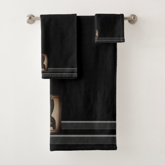 figdewdrops Blinky the Bat Black Bath Towel Set