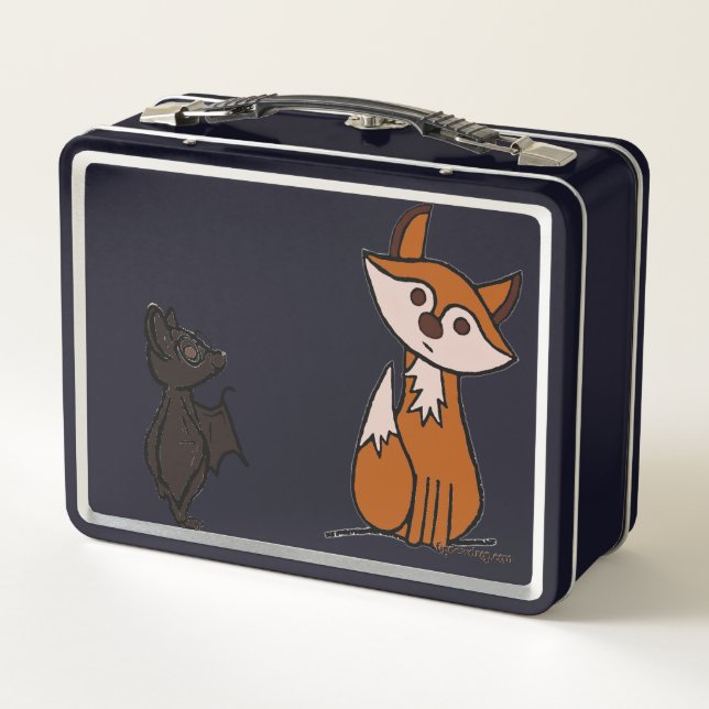 figdewdrops Fig Fox & Blinky Bat Lunch Box (Back)