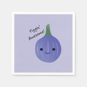 figgin Awesome Fig Pun Napkin