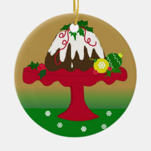 Figgy Pudding Ceramic Tree Decoration