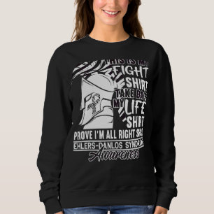 Figh I Zebra Ribbon I Ehlers Danlos Syndrome 2 Sweatshirt