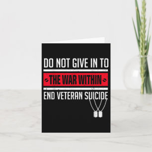 Fight Against Veteran Suicide Ptsd Awareness 22 A  Card