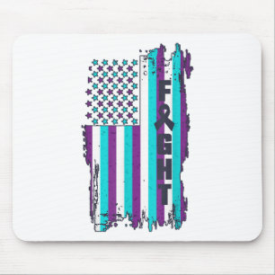 Fight American Flag Suicide Prevention Awareness 4 Mouse Pad