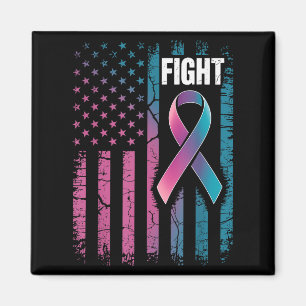 Fight American Flag Suicide Prevention Awareness  Magnet