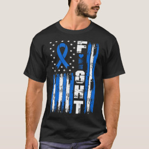 Fight Ataxia Awareness Patriotic USA American Flag T-Shirt