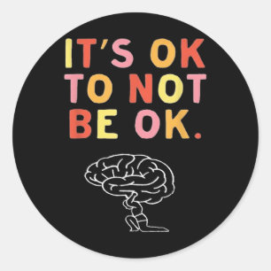 Fight Awareness Of Mental Health Sunflowers Classic Round Sticker