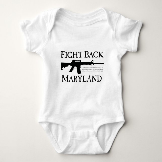 FIGHT BACK MARYLAND BABY BODYSUIT (Front)