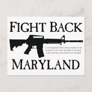 FIGHT BACK MARYLAND POSTCARD
