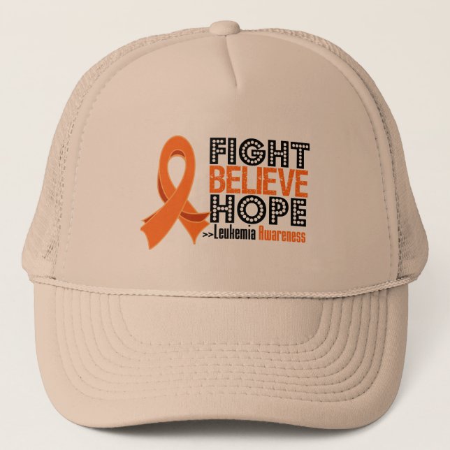 Fight Believe Hope - Leukaemia Trucker Hat (Front)