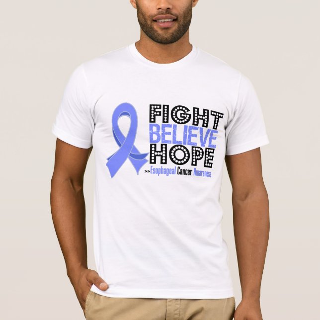 Fight Believe Hope - Oesophageal Cancer T-Shirt (Front)