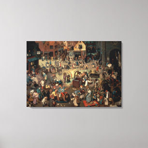 Fight between Carnival and Lent, 1559 Canvas Print