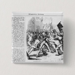 Fight between the Republicans & Parliament 15 Cm Square Badge
