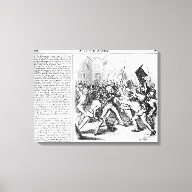 Fight between the Republicans & Parliament Canvas Print (Front)