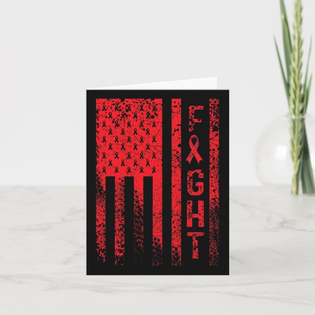 Fight Blood Cancer Awareness  Card (Front)