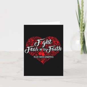 Fight Blood Cancer Awareness Heart Tee  Card