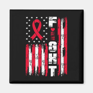 Fight Blood Cancer Awareness Patriotic USA America Magnet