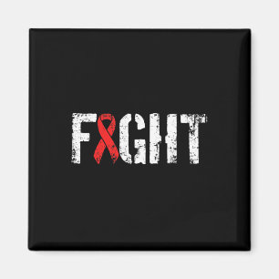 Fight Blood Cancer- Military-Style Red Awareness R Magnet