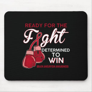 Fight Brain Aneurysm Awareness Burgundy Butterfly Mouse Pad
