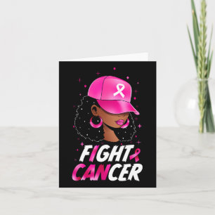 Fight Breast Cancer Awareness Black Women Warrior  Card