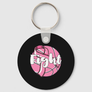 Fight Breast Cancer Awareness Bysketbyll Player By Key Ring