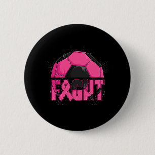 Fight Breast Cancer Awareness Day Fighter Pink Rib 6 Cm Round Badge