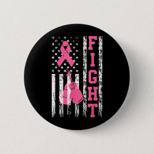 Fight Breast Cancer Awareness Survivor Support 6 Cm Round Badge