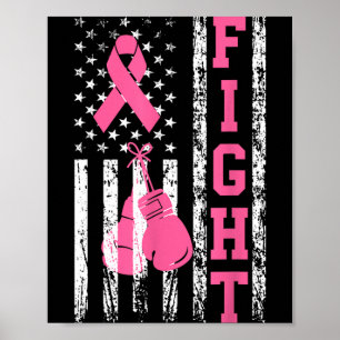 Fight Breast Cancer Awareness Survivor Support Poster