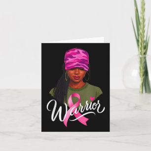 Fight Breast Cancer Awareness Warrior Flag Usa Cam Card