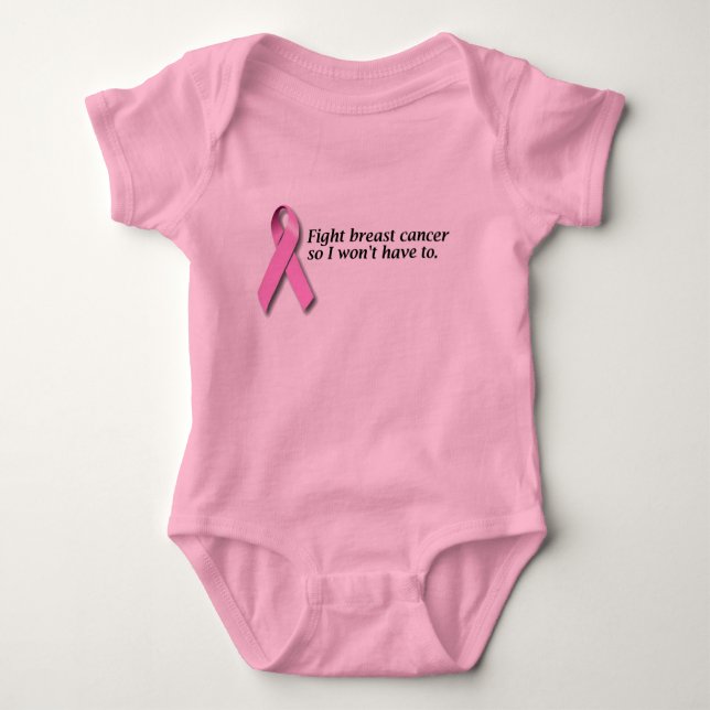 Fight Breast Cancer Baby Bodysuit (Front)