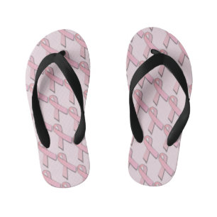Fight Breast Cancer Pink Ribbons Kid's Jandals