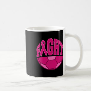 Fight Breast Cancer Soccer Ball Pink Ribbon Mammog Coffee Mug