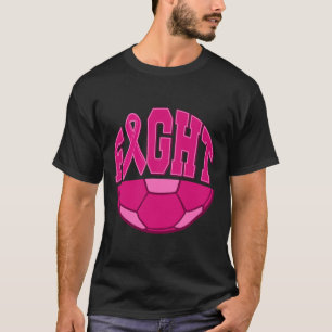 Fight Breast Cancer Soccer Ball Pink Ribbon Mammog T-Shirt