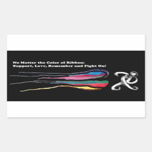 Fight Cancer: All Ribbons Matter Rectangular Sticker