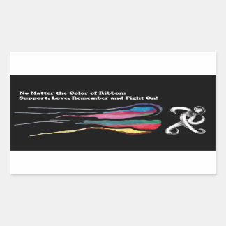 Fight Cancer: All Ribbons Matter Rectangular Sticker