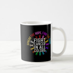 Fight Cancer In All And Every Color Ribbons Flow Coffee Mug