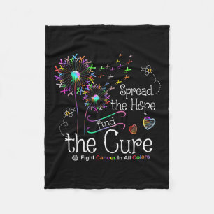 Fight Cancer In All And Every Colour Ribbons Dande Fleece Blanket