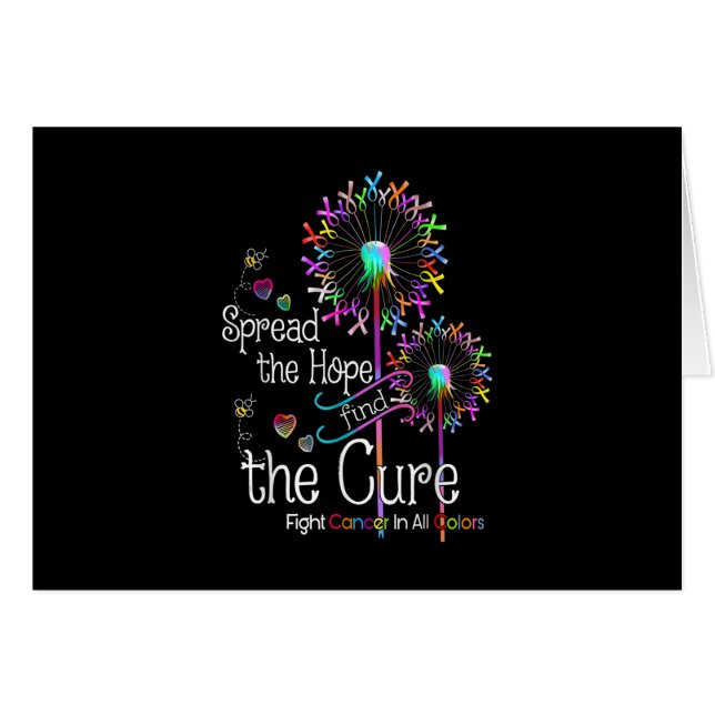 Fight Cancer In All And Every Colour Ribbons Flowe (Front Horizontal)