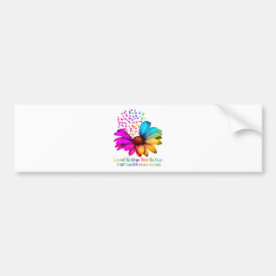 Fight Cancer in All and Every Colour Ribbons Flowe Bumper Sticker