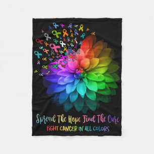Fight Cancer In All Color Spread The Hope Find A C Fleece Blanket