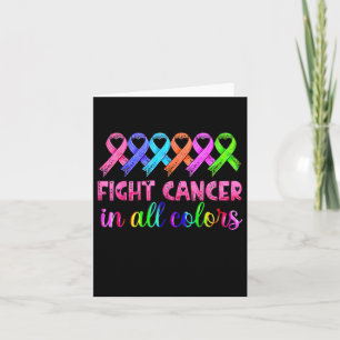 Fight Cancer In All Colour Breast Cancer Awareness Card