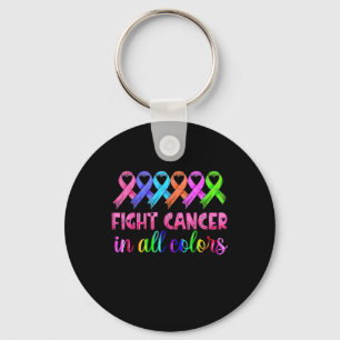 Fight Cancer In All Colour Breast Cancer Awareness Key Ring
